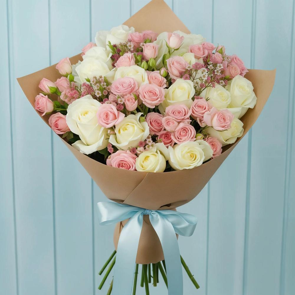 Букет цветов из: Розы в Рогатой Балке