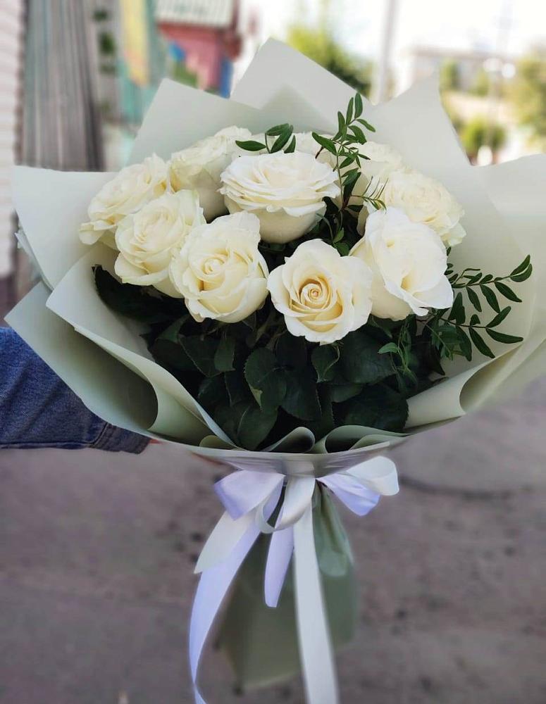 Букет Белые розы Проуд в Рогатой Балке
