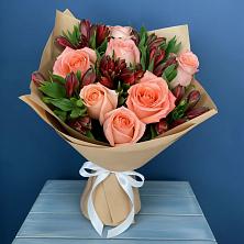 Букет цветов из:  Розы и Альстромерии в Рогатой Балке