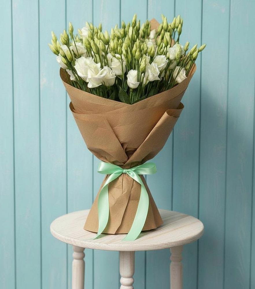 Букет цветов из: Лизиантусы в Рогатой Балке