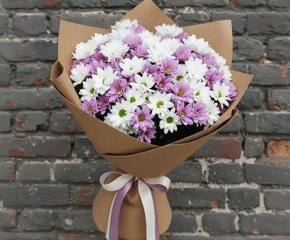 Букет цветов из: Хризантемы в Рогатой Балке