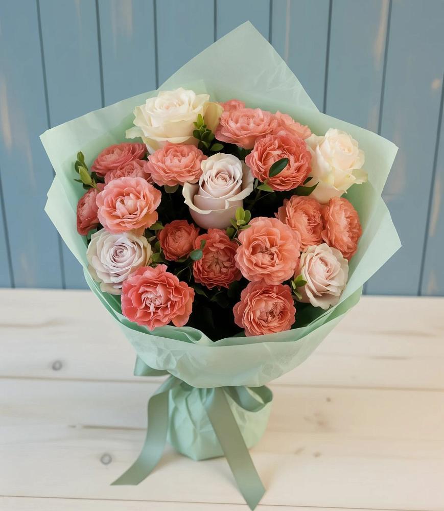 Букет цветов из: Розы в Рогатой Балке