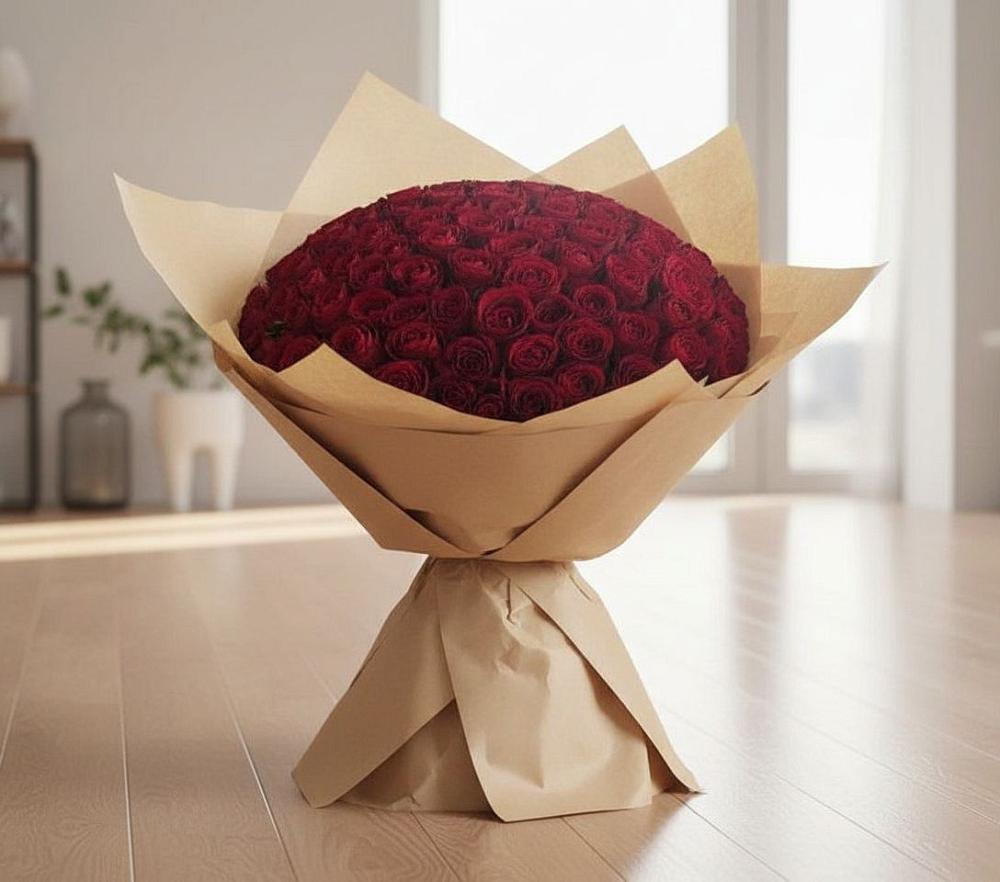 Букет 101 Красная роза в Рогатой Балке