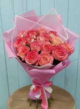 Букет 15 Розовых роз Равель в Рогатой Балке