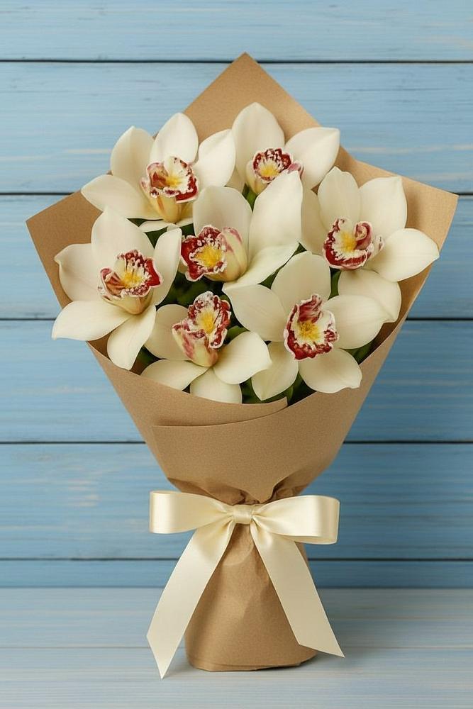 Букет цветов из: Орхидеи и Розы в Рогатой Балке