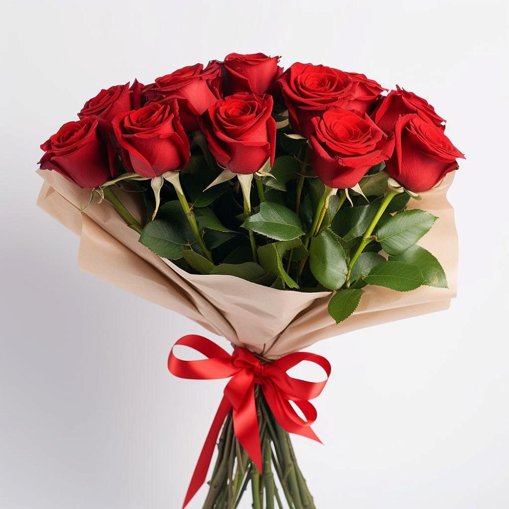 Букет 11 Красных роз Эдлесс Лав в Рогатой Балке