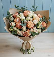Букет цветов из:  Альстромерии и Розы в Рогатой Балке
