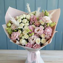 Букет цветов из:  Альстромерии и Розы в Рогатой Балке